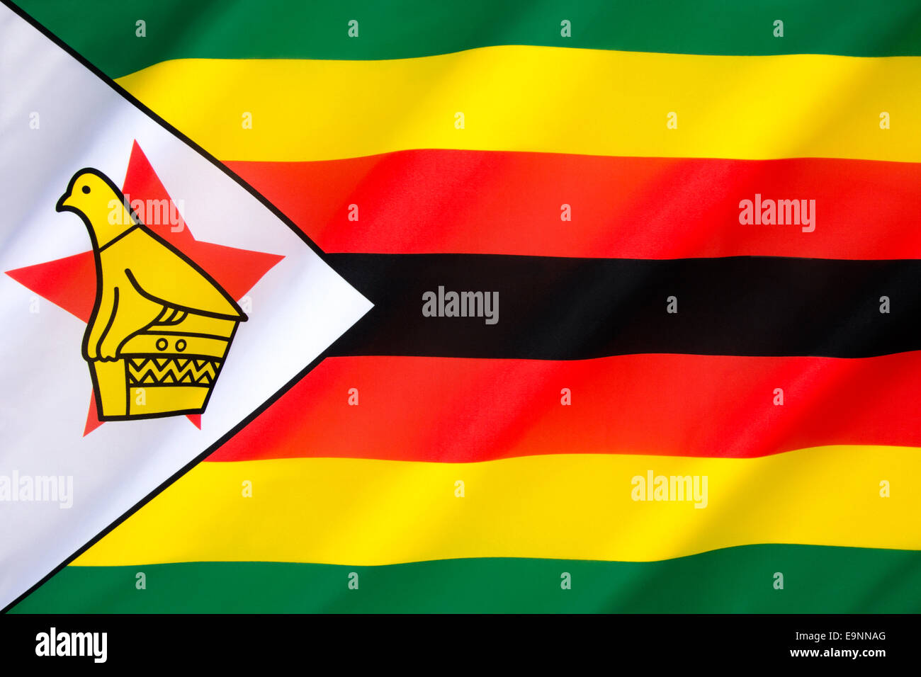 Flag of Zimbabwe Stock Photo