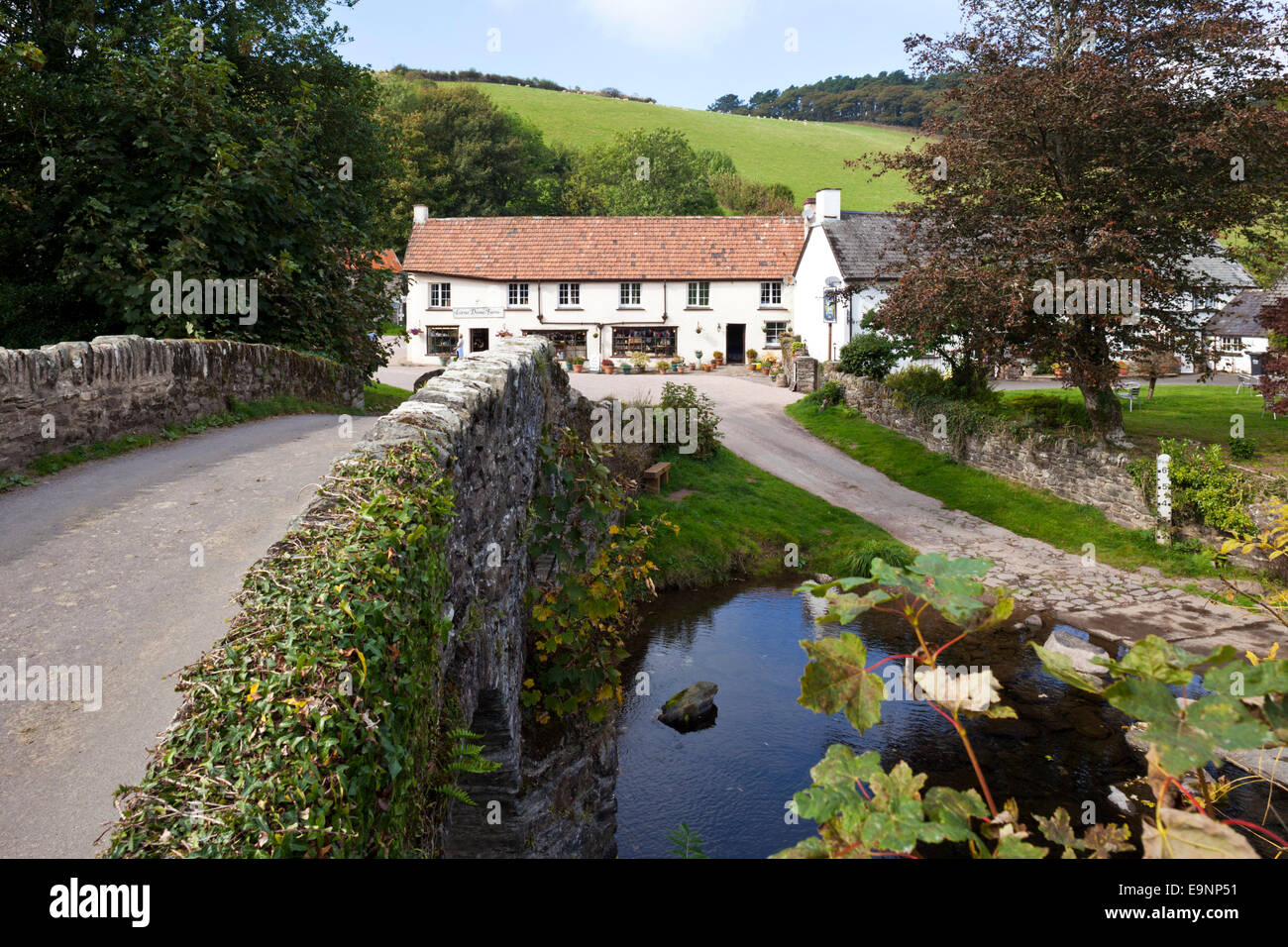 Exmoor National Park Lorna Doone Farm in the village of Malmsmead