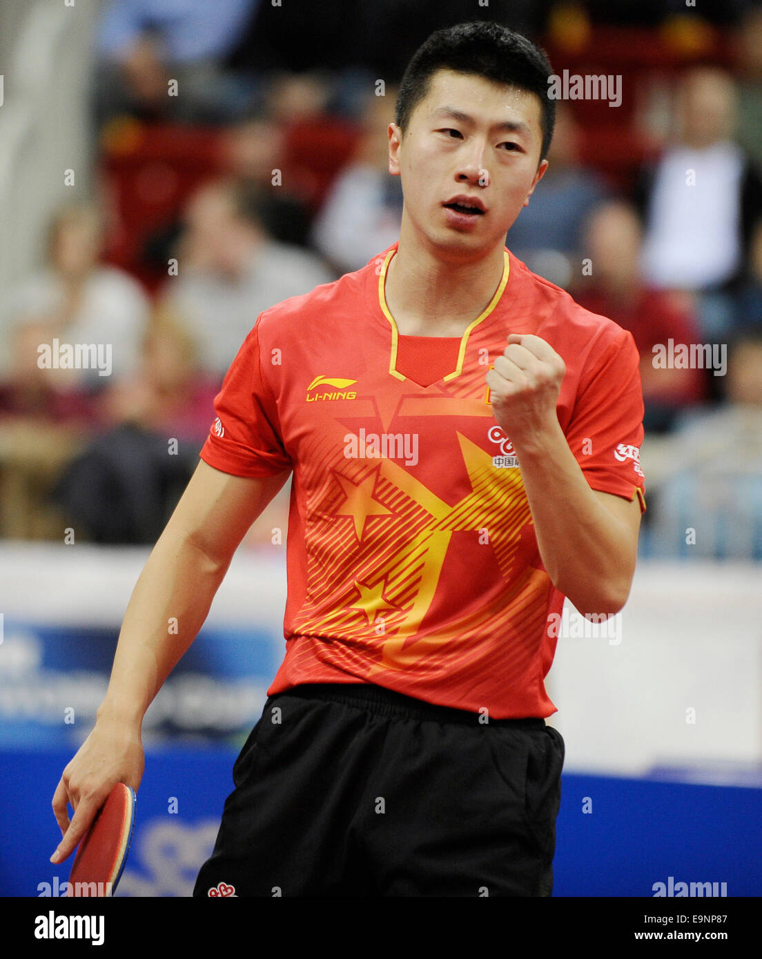 ISS Arena Duesseldorf, Germany 16.10.2014, Liebherr Tabletennis World Cup ,  Ma Long (CHN) Stock Photo