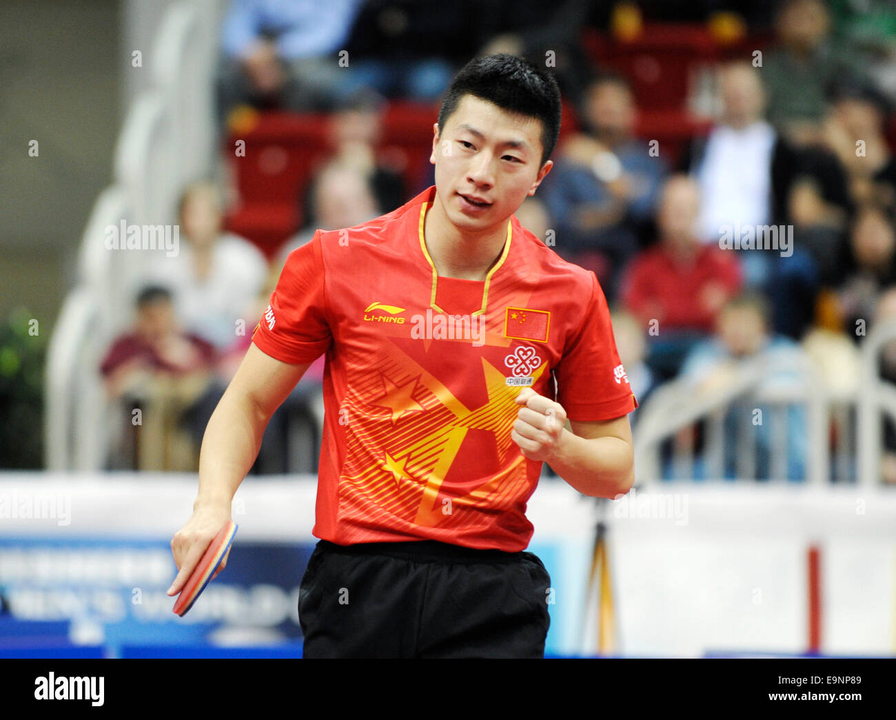 ISS Arena Duesseldorf, Germany 16.10.2014, Liebherr Tabletennis World Cup ,  Ma Long (CHN) Stock Photo