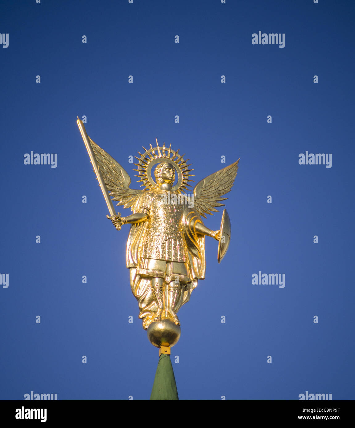 Archangel michael statue in kiev High Resolution Stock Photography and