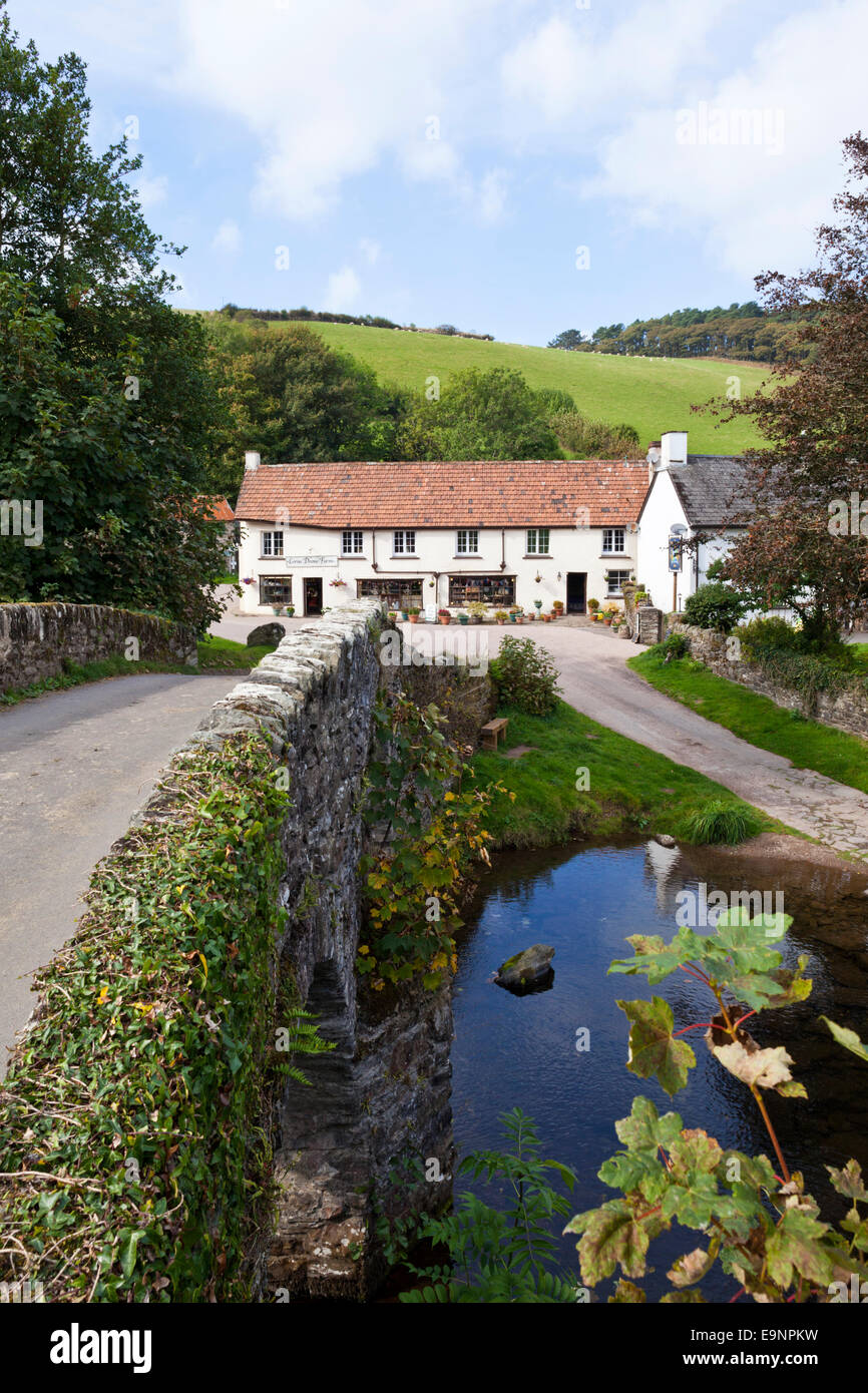Exmoor National Park Lorna Doone Farm in the village of Malmsmead