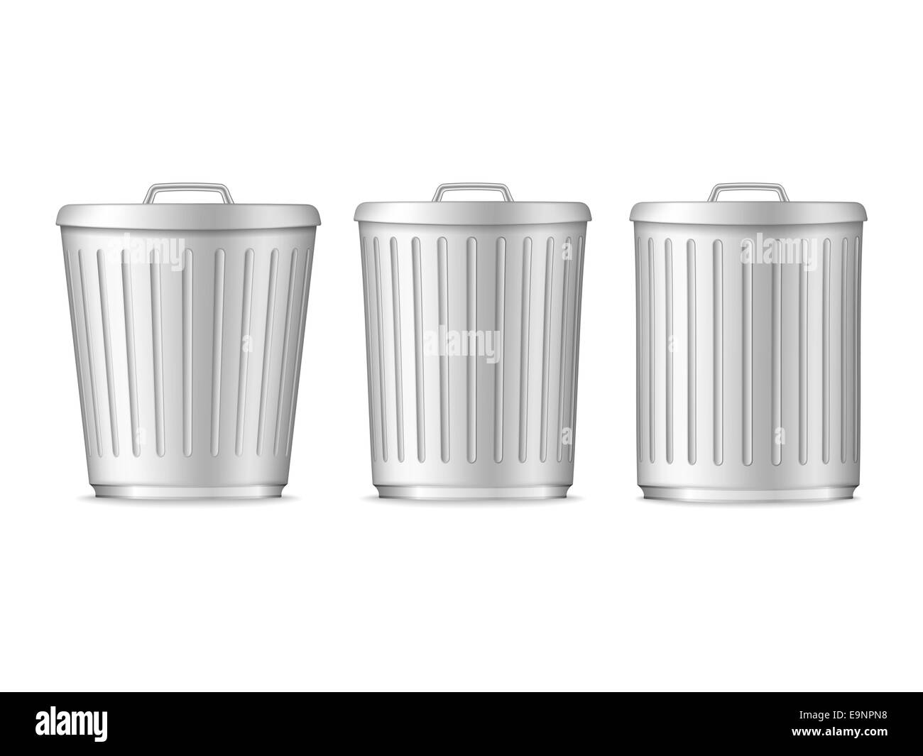 Different trash cans Stock Photo