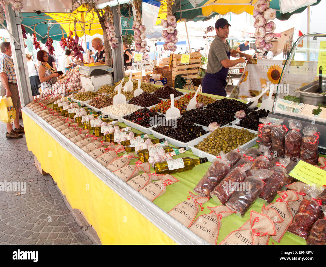 Olive and Olive Oil Market Stall in French Market Stock Photo Alamy