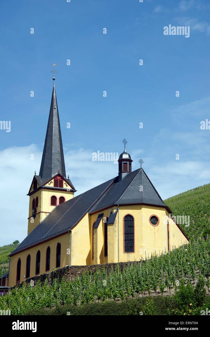 Zeltingen Church Moselle Valley Germany Stock Photo