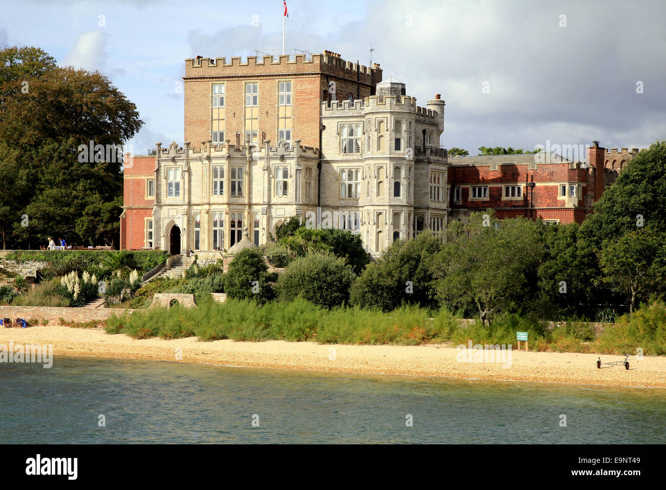 Brownsea castle also known as Branksea castle on the island of Brownsea in Poole harbour, Dorset, England, UK. Stock Photo