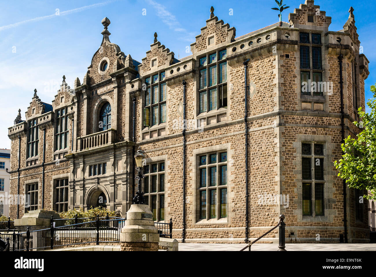 Facade of the indoor market in St Peter Port Guernsey UK Stock Photo