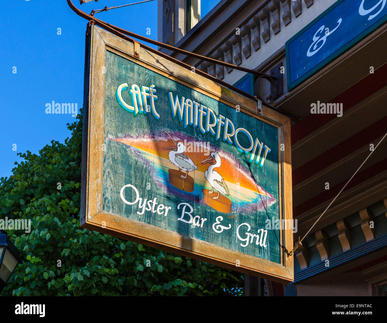 Cafe Waterfront Oyster Bar and Grill on the corner of 1st and F Streets