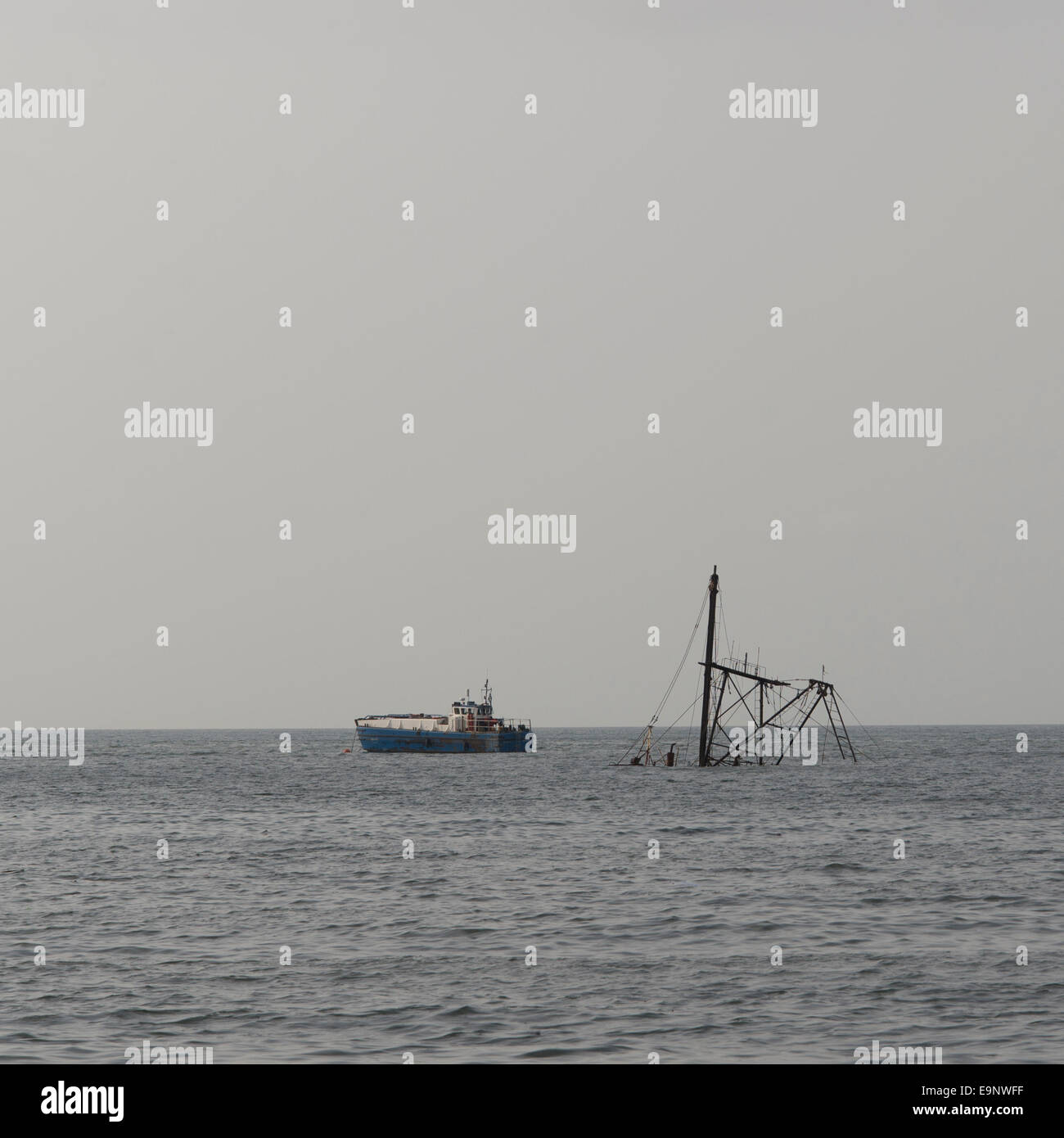 Shipwreck Sierra Leone Stock Photo