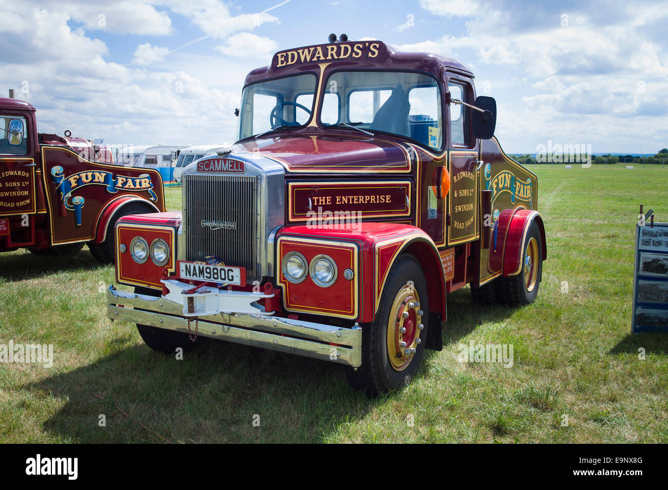 Scammell prime-mover detached from its load Stock Photo