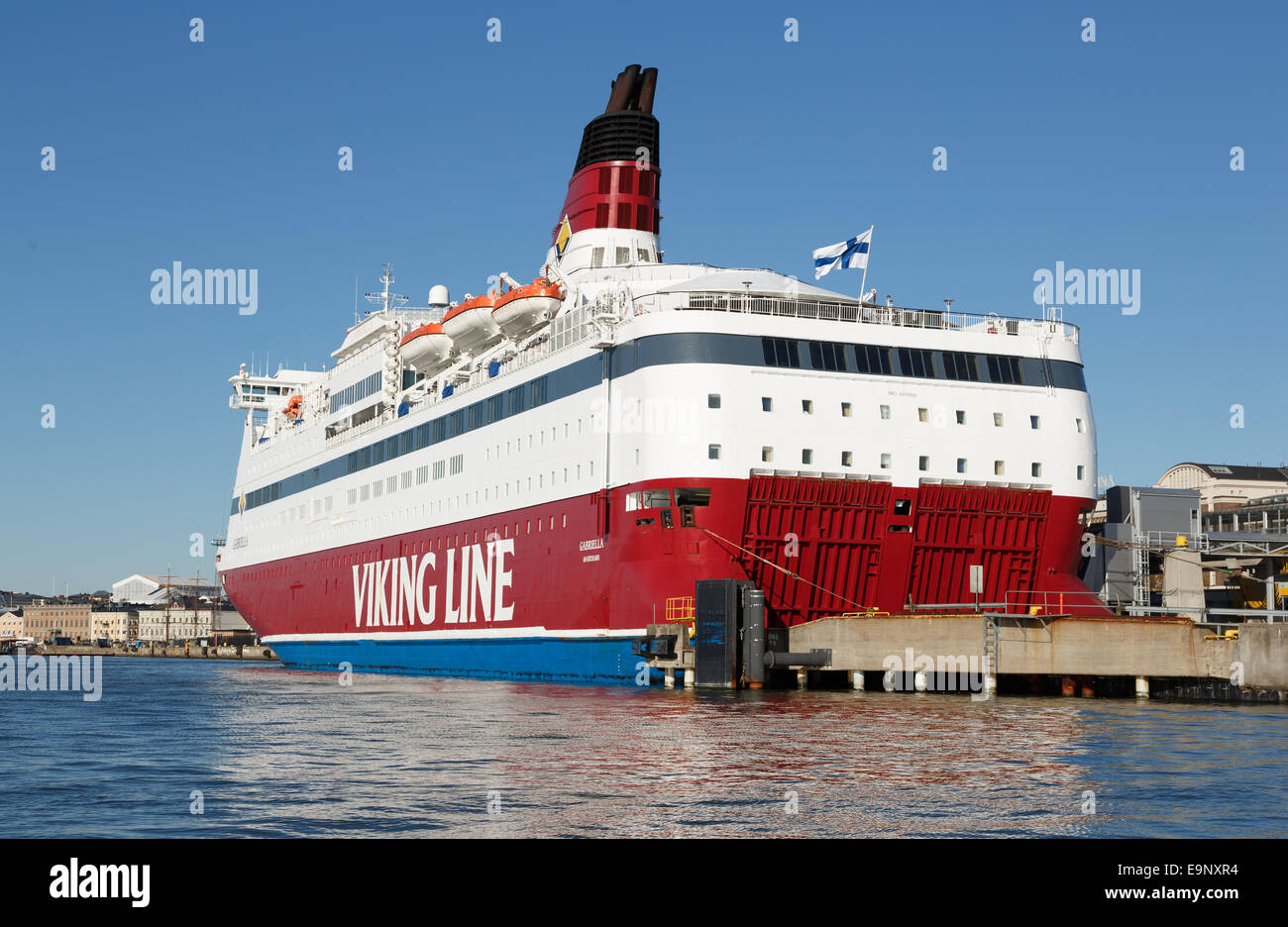 MS Gabriella is a cruise ferry sailing on a route connecting Helsinki, Finland and Stockholm, Sweden for Viking Line. Stock Photo