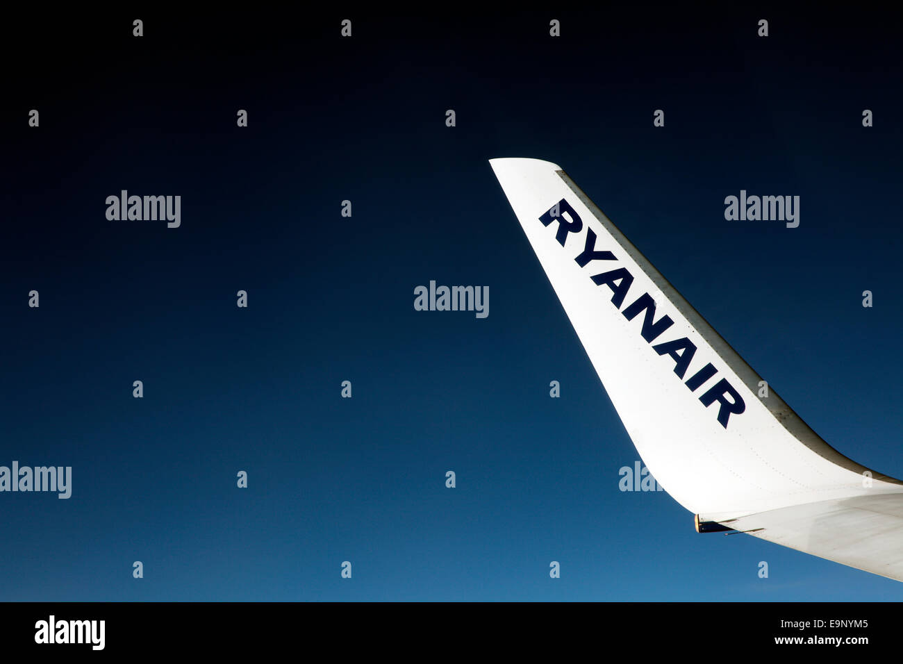 Ryanair up in the blue Stock Photo