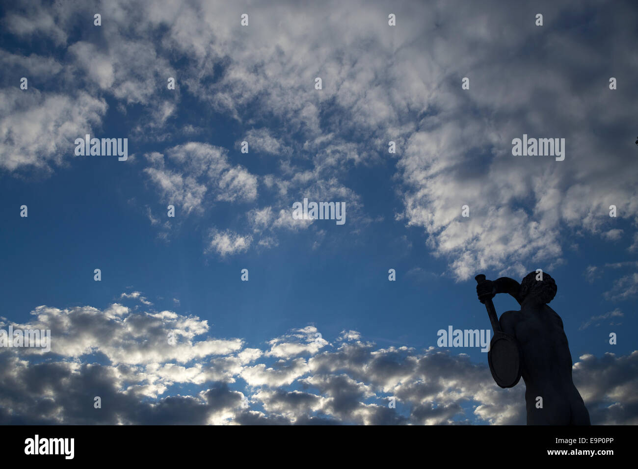 Blue sky among clouds Stock Photo