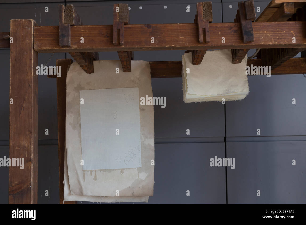Cotton paper handmade ancient technique Stock Photo - Alamy