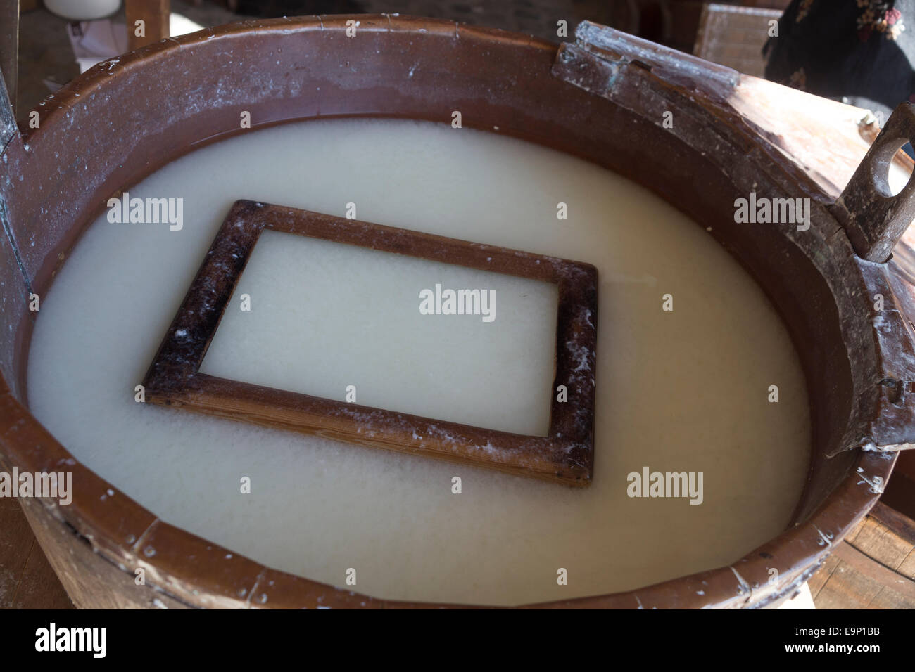 Cotton paper handmade ancient technique Stock Photo - Alamy