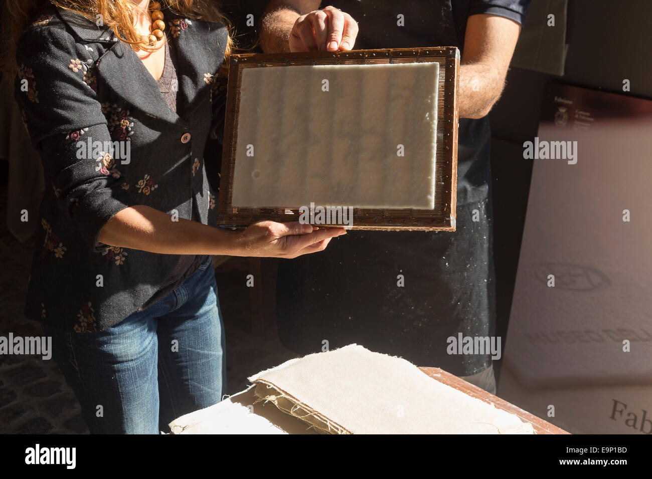 Cotton paper handmade ancient technique Stock Photo - Alamy