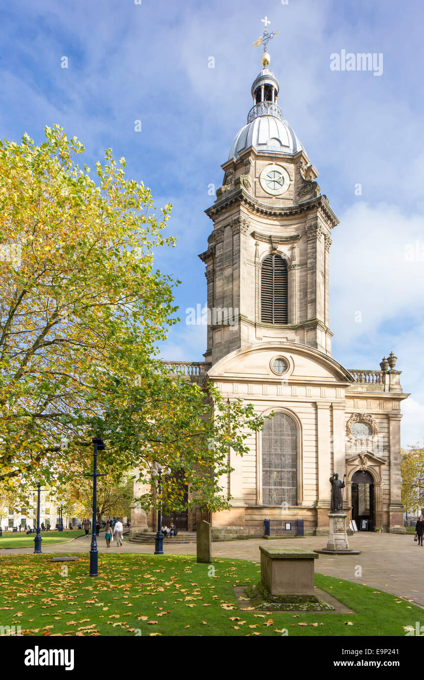 Autumn at St Philip's Cathedral, Birmingham, Colmore Row, England, UK Stock Photo