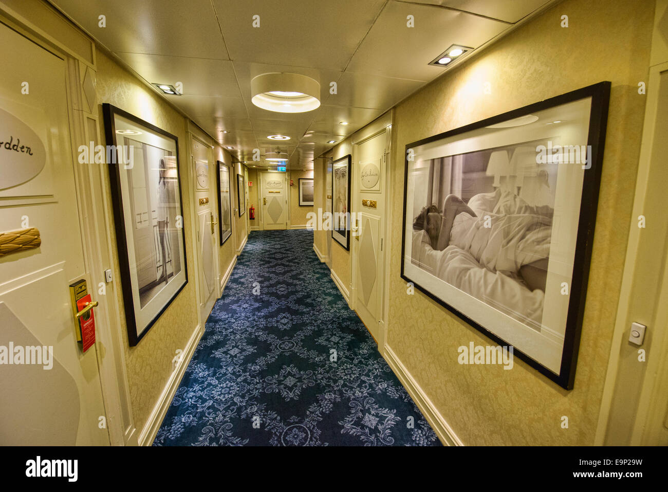 hallway design at the Grand Hotel in Oslo, Norway Stock Photo