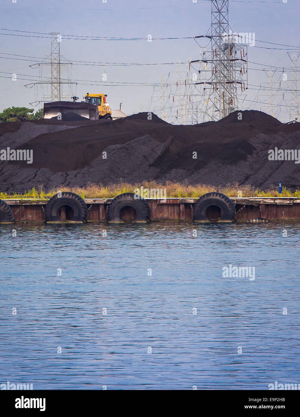 Coal used to generate electricity for Detroit area Stock Photo