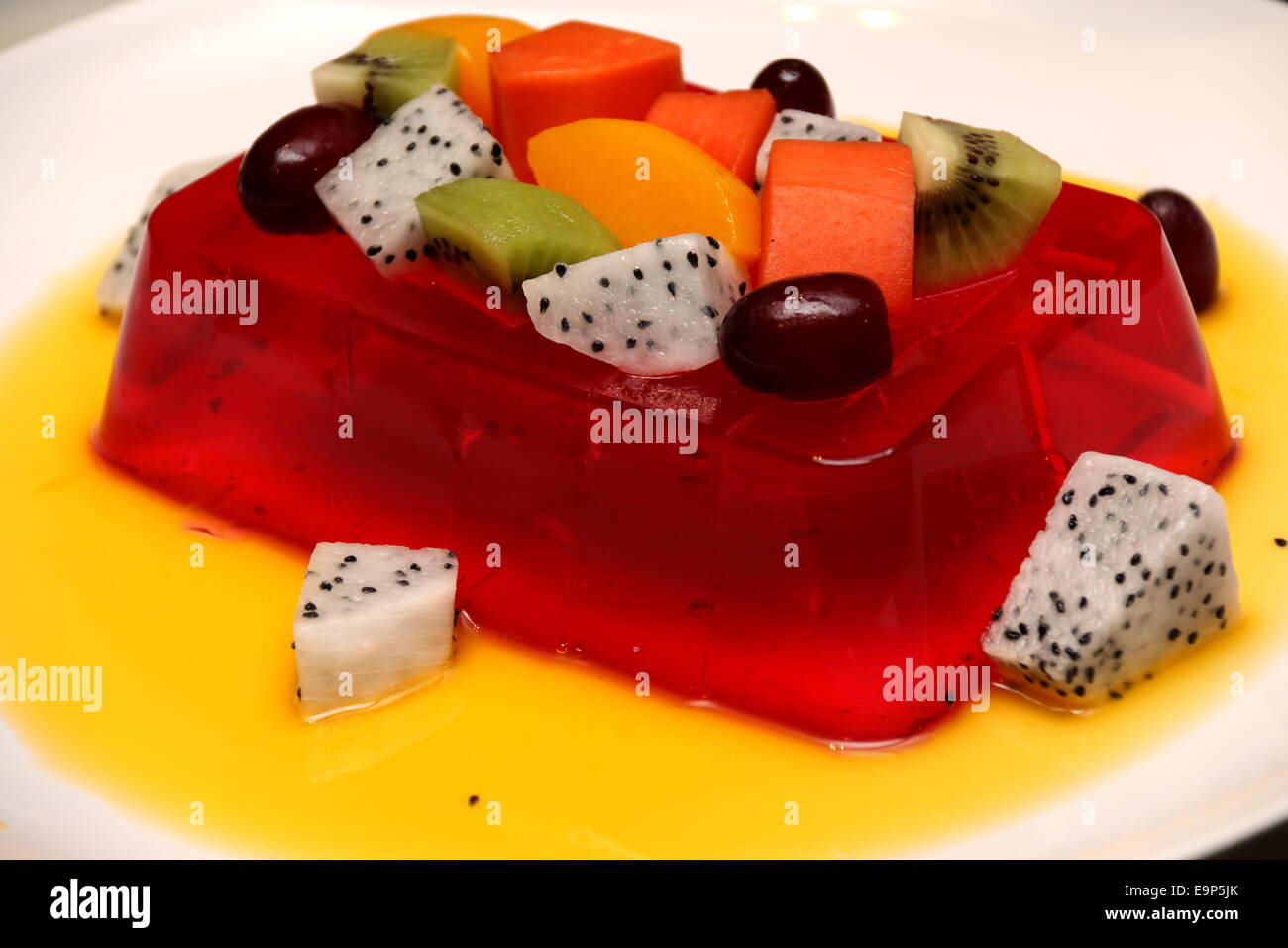 red-strawberry-jelly-on-plate-hi-res-stock-photography-and-images-alamy
