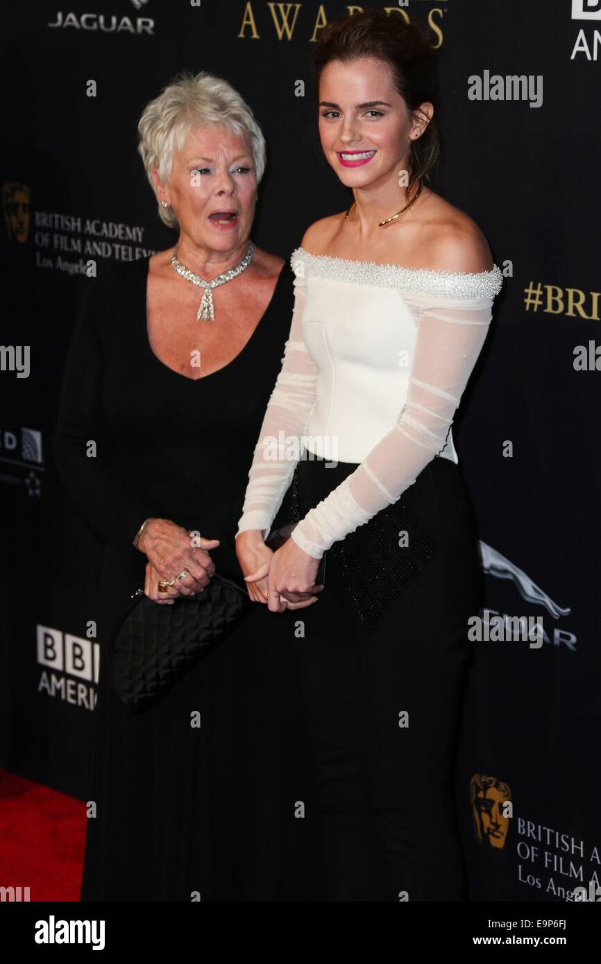 Beverly Hills, California, USA. 30th Oct, 2014. Judi Dench, Emma Watson