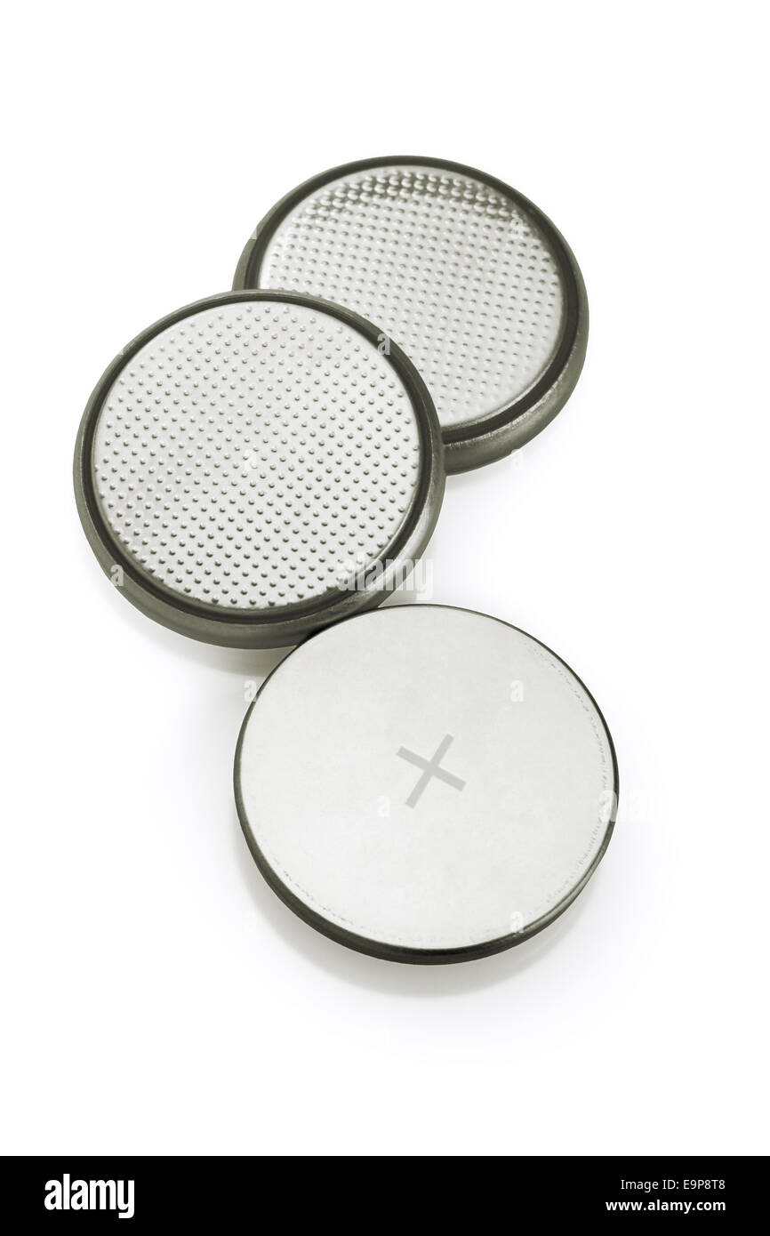 Lithium Batteries On White Background Stock Photo Alamy