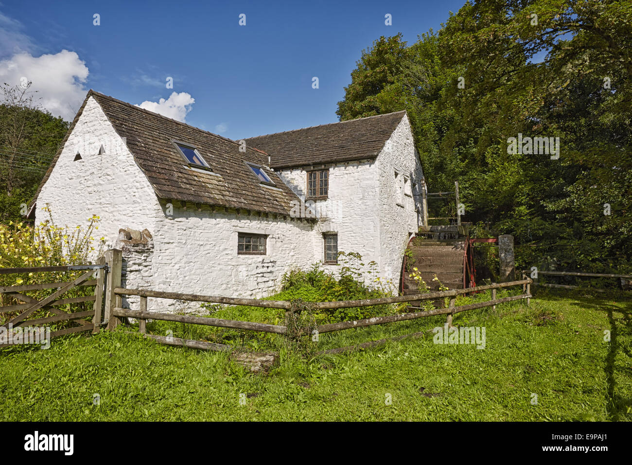 17th century watermill, Gelligroes Mill, Pontllanfraith, Sirhowy Valley, Caerphilly, South Wales, Wales, August Stock Photo