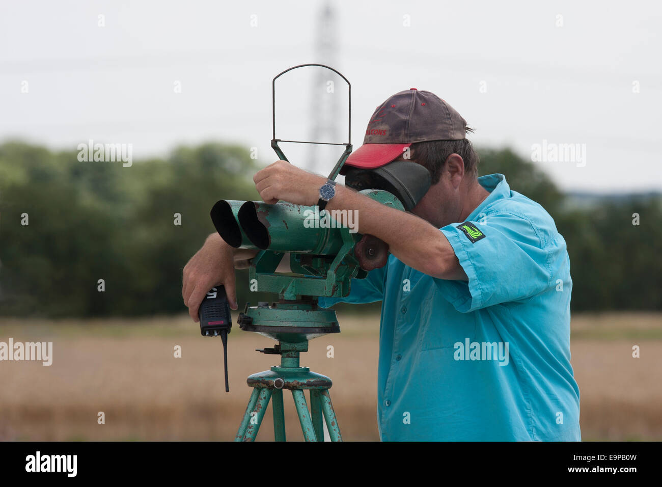Sibson aircraft spotting scope in use Stock Photo Alamy