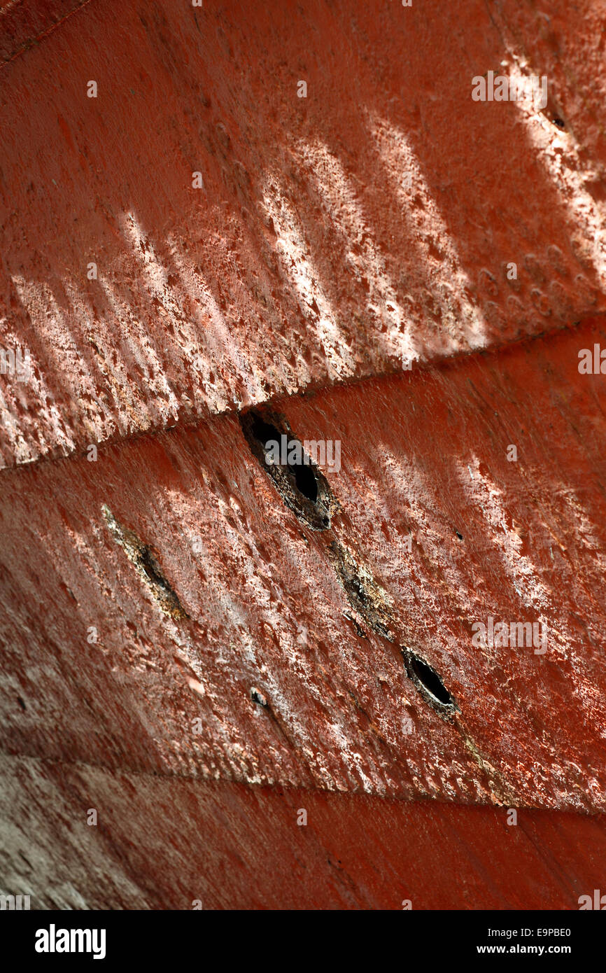 probably holes in the hull deliberately caused to sink the ship launched in 1843 the SS Great Britain, designed by I K Brunel Stock Photo