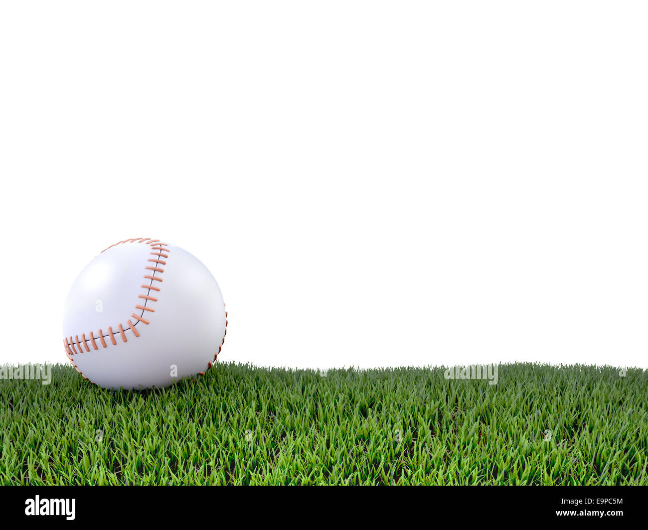 3d render of a baseball on grass Stock Photo - Alamy