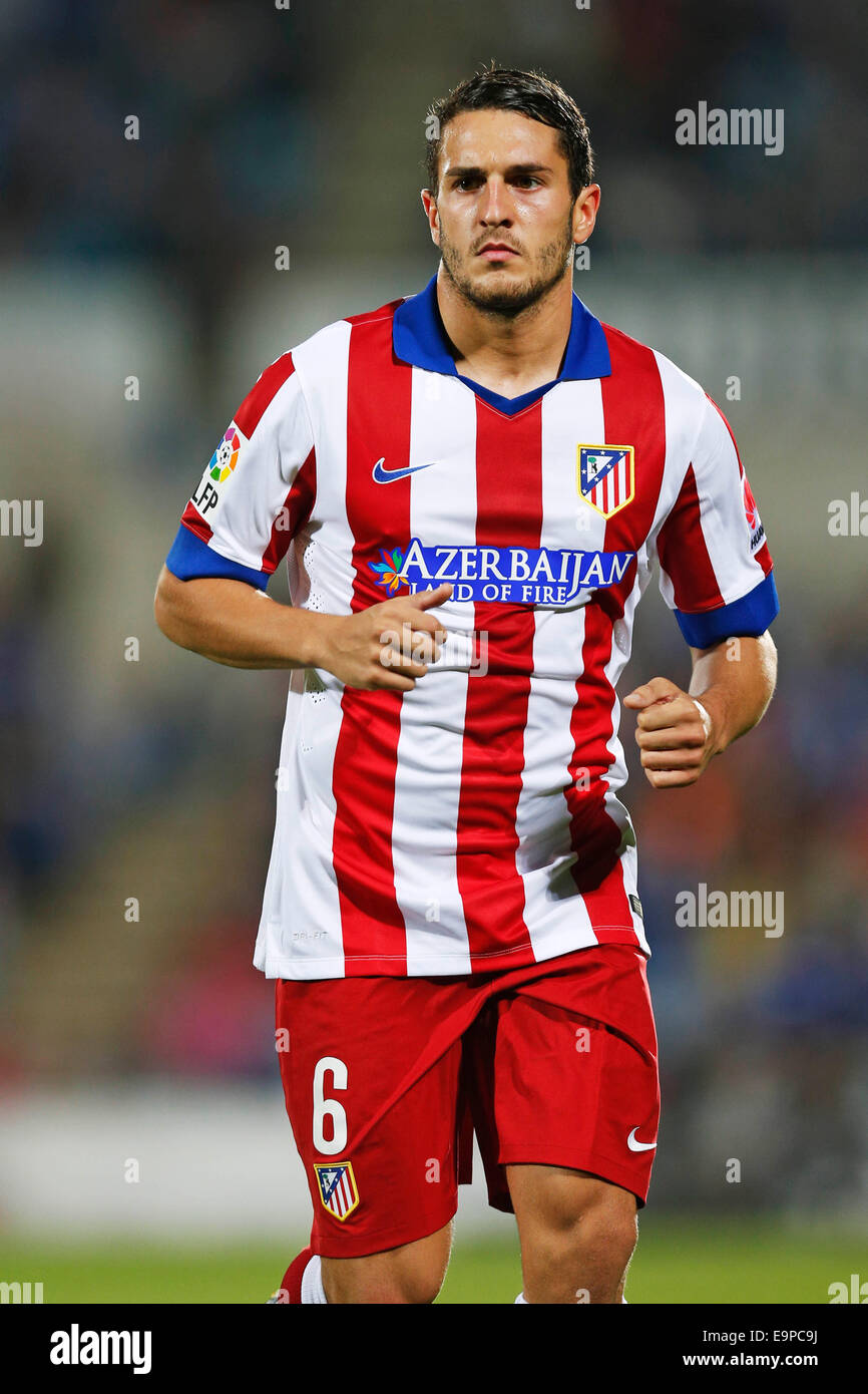 Koke (Atletico), OCTOBER 26, 2014 - Football / Soccer : Spanish "Liga BBVA"  match between Getafe CF 0-1 Atletico de Madrid at the Coliseum Alfonso  Perez in Getafe, Spain. (Photo by D.Nakashima/AFLO Stock Photo - Alamy