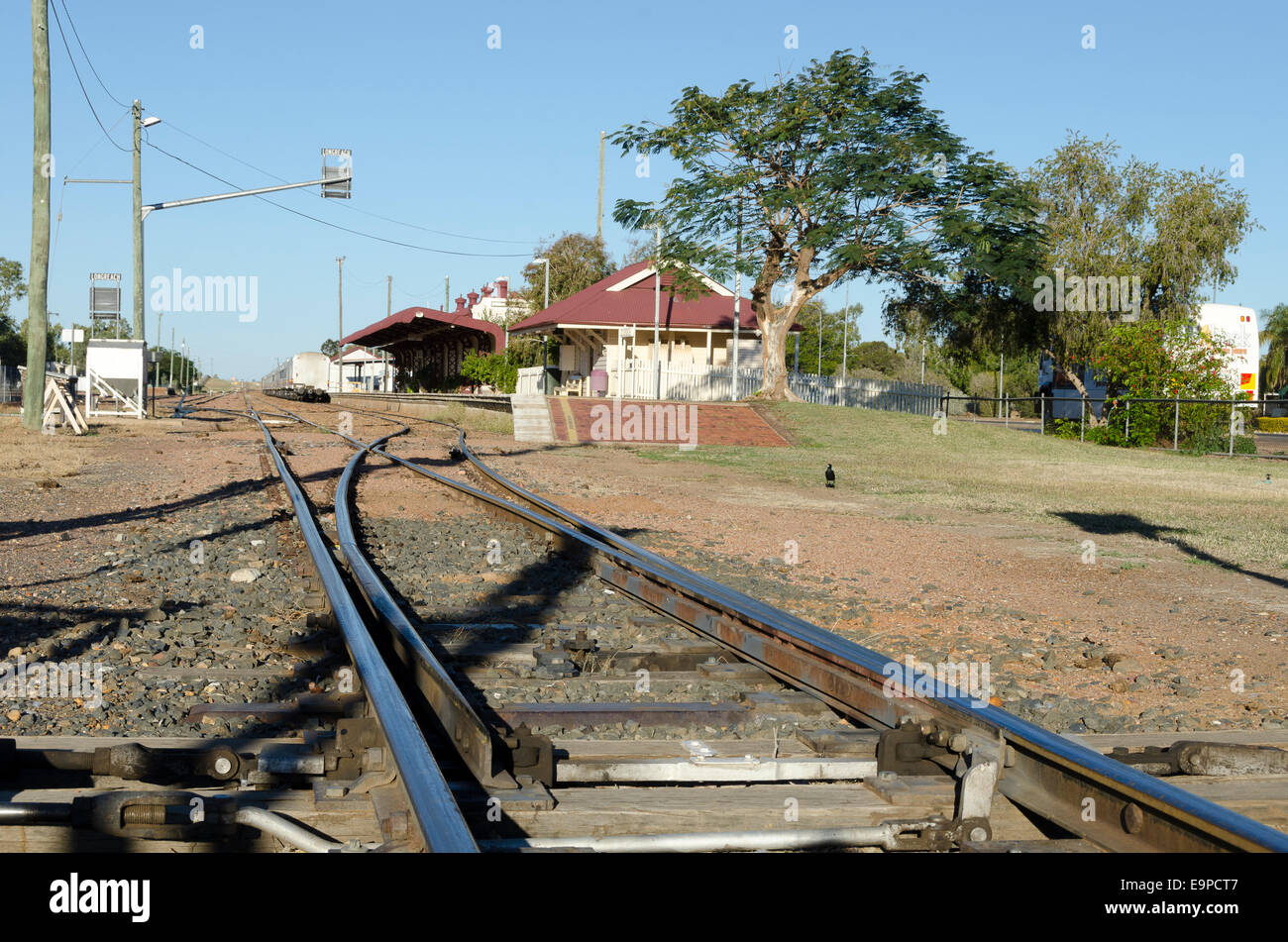 Historic Railway Station, Longreach, Queensland, Australia Stock Photo