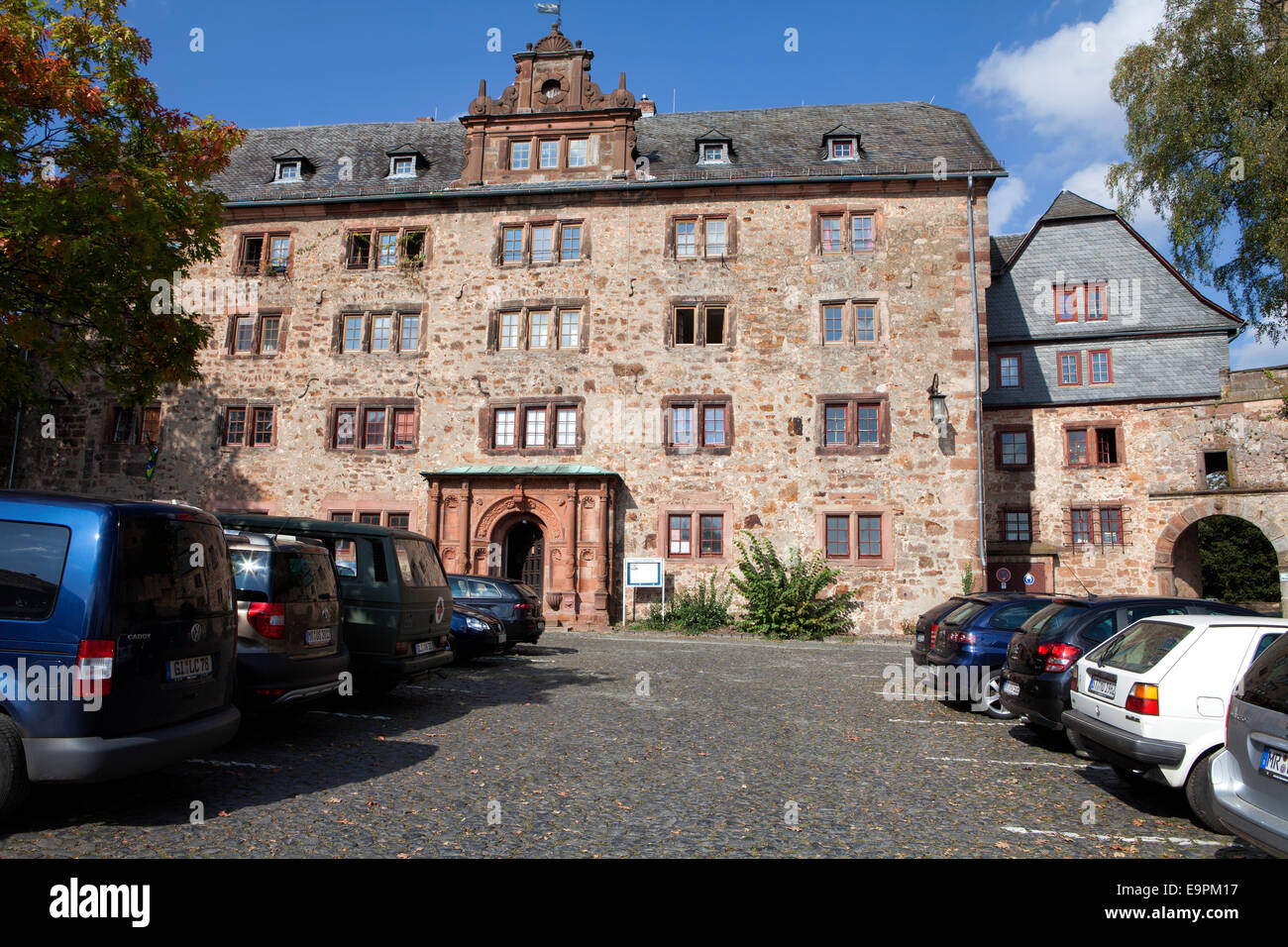 Collegium Philippinum, Student dormitory Philipps-University, Landgrafenschloss castle, Marburg, Hesse, Germany, Europe, Stock Photo