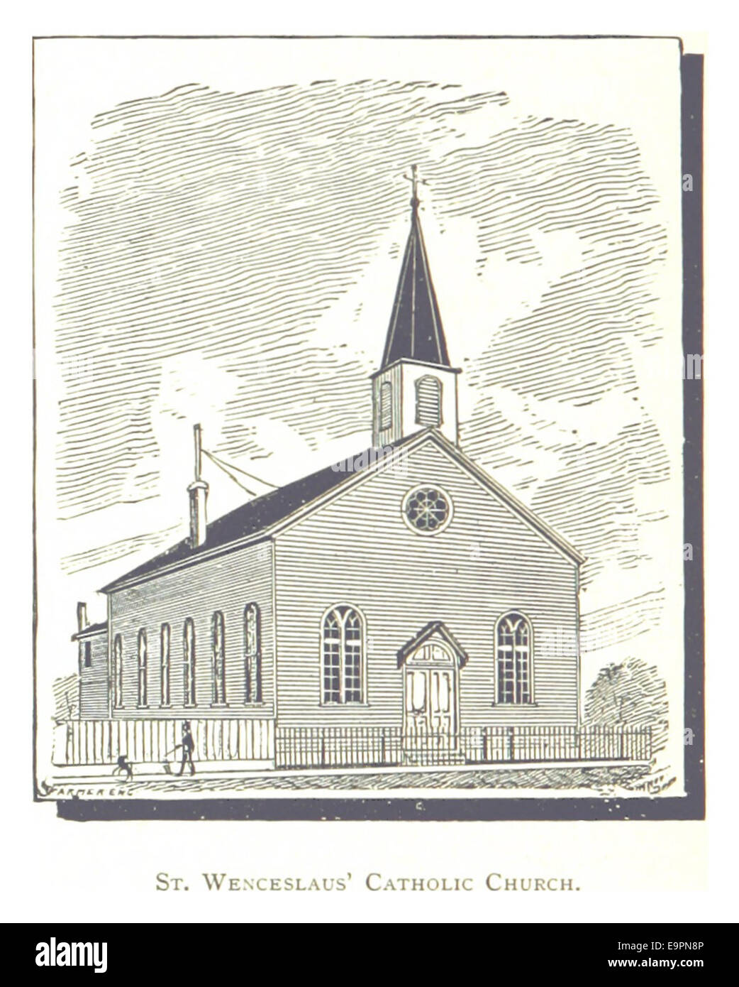 FARMER(1884) Detroit, p598 ST. WENCESLAUS CATHOLIC CHURCH Stock Photo