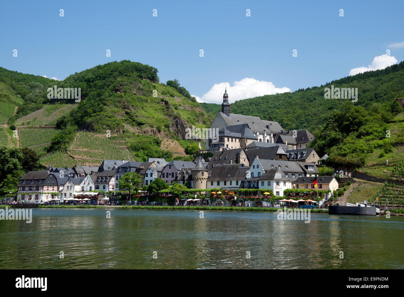 Medieval town of Beilstein Moselle River Moselle Valley Germany Stock Photo