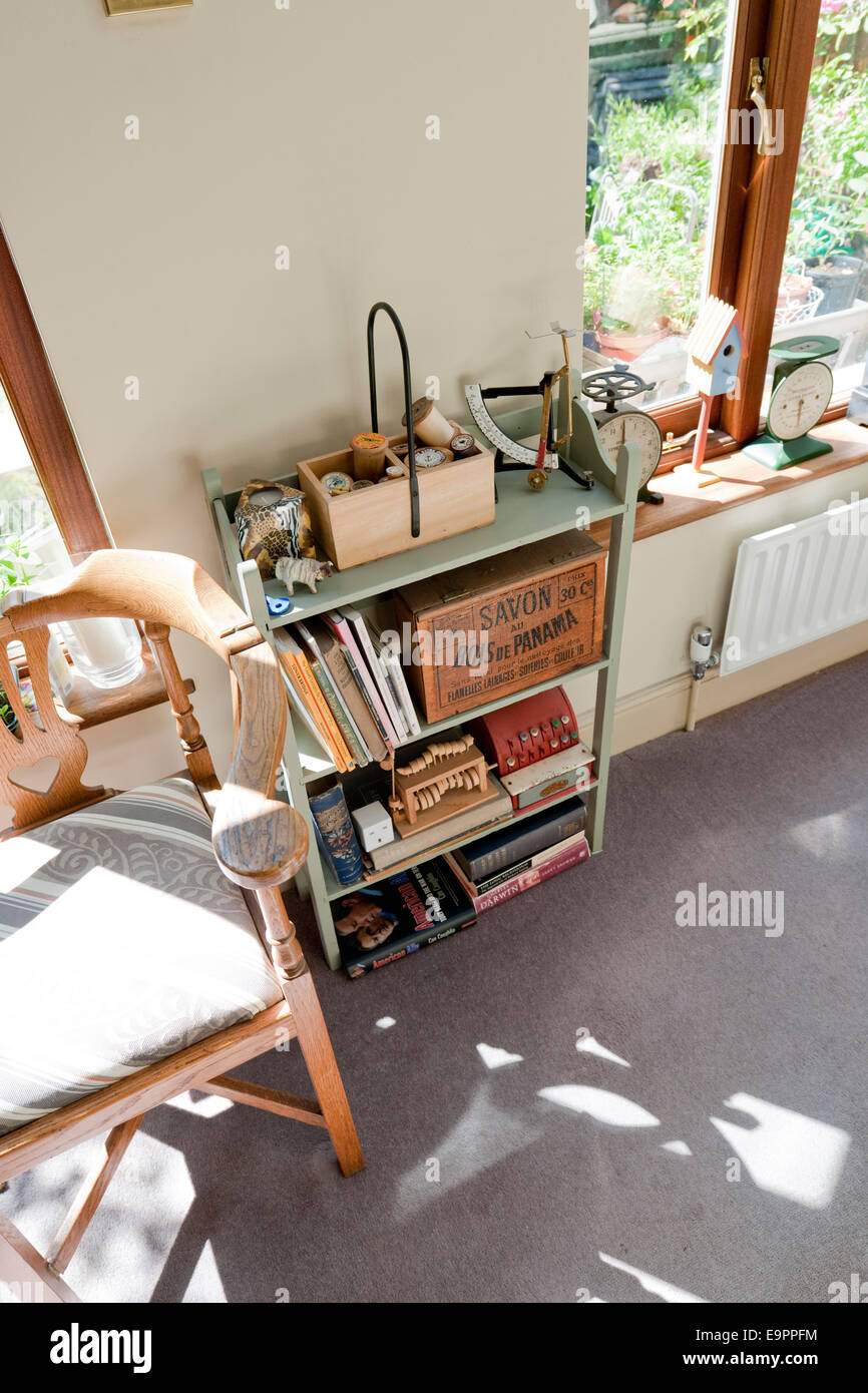 Salvaged storage unit in Victorian home, Kingston upon Thames, England