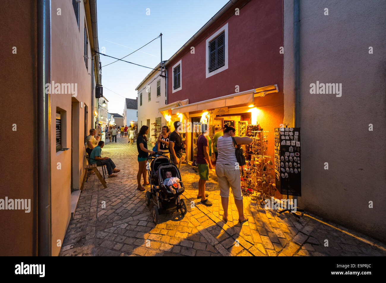 Nin, town of Croatian kings, with rich culture and beautiful soundings. Located near Zadar on Adriatic coast. Stock Photo