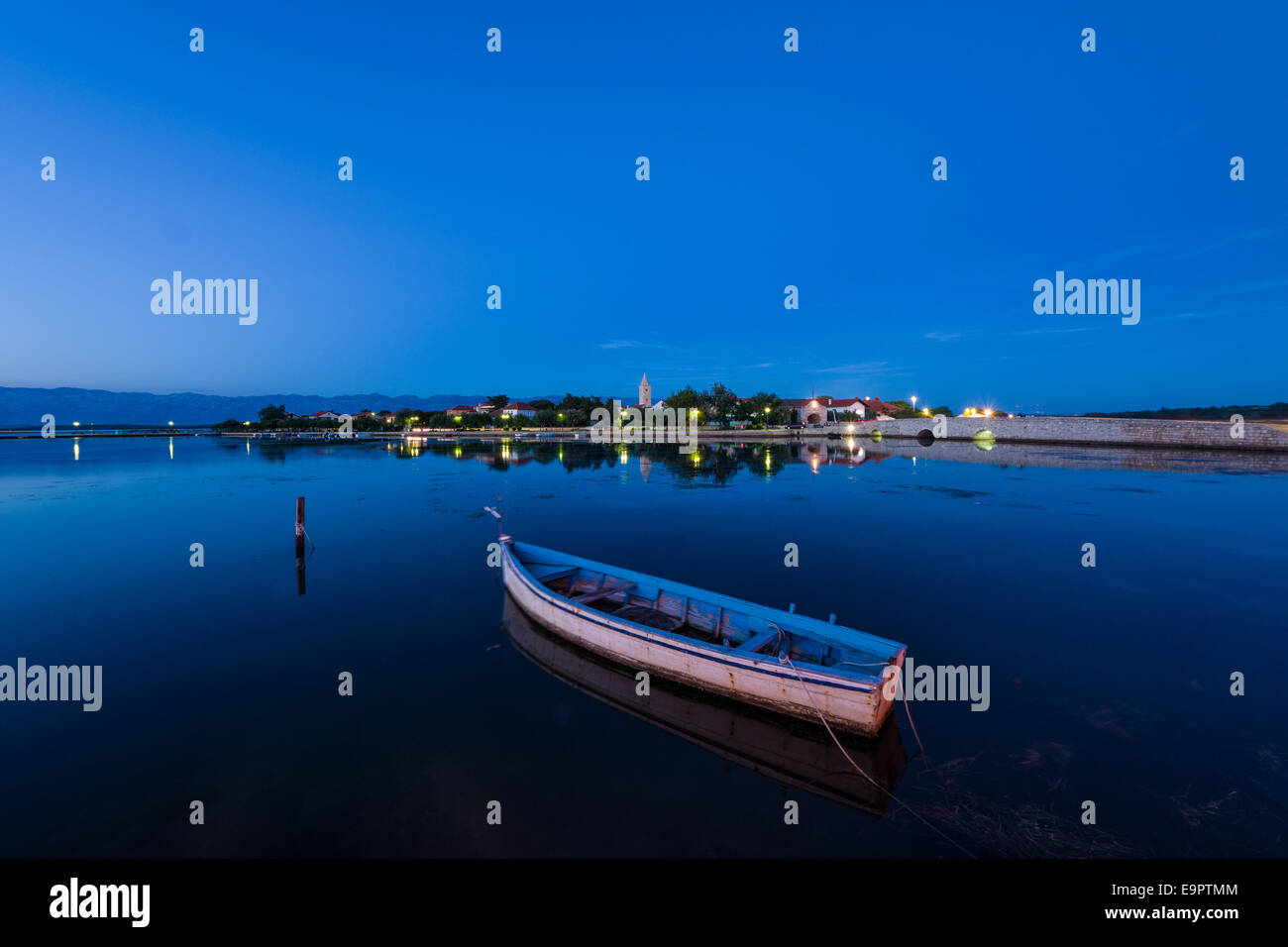 Nin, town of Croatian kings, with rich culture and beautiful soundings. Located near Zadar on Adriatic coast. Stock Photo