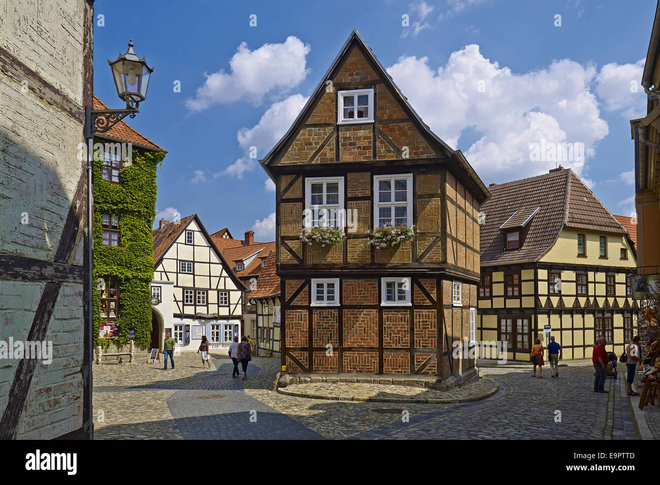 Houses at Finkenherd, Quedlinburg, Germany Stock Photo