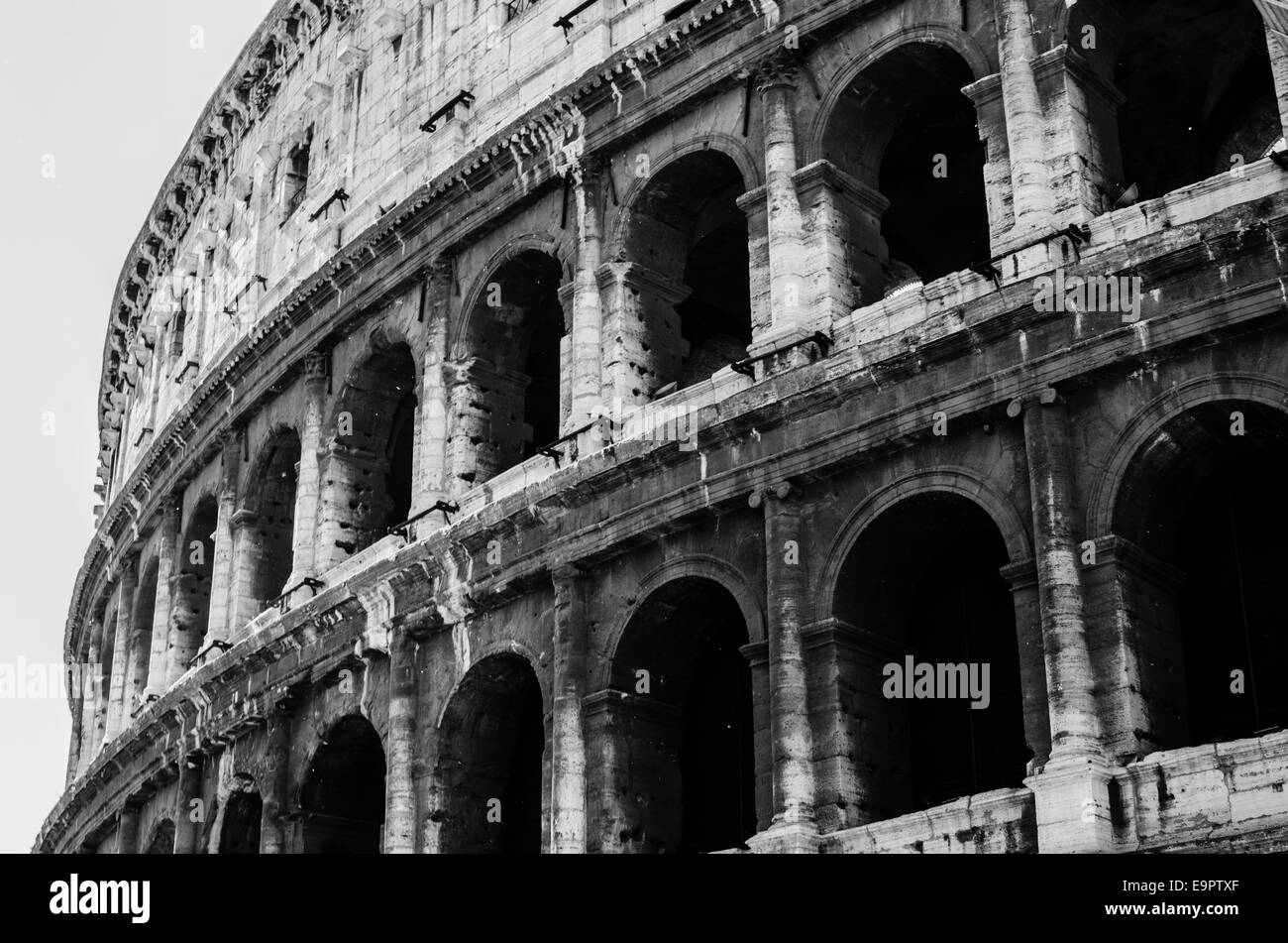 Rome - The Colosseum or Coliseum, also known as the Flavian Amphitheatre. Stock Photo