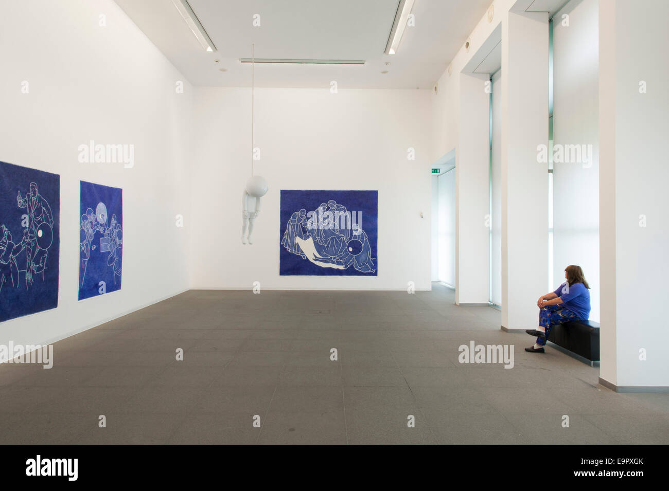 Kunstausstellung Patrick Guns, MAC's Museum zeitgenössischer Kunst im Le Grand Hornu, UNESCO Weltkulturerbe, Hornu bei Mons, Hen Stock Photo