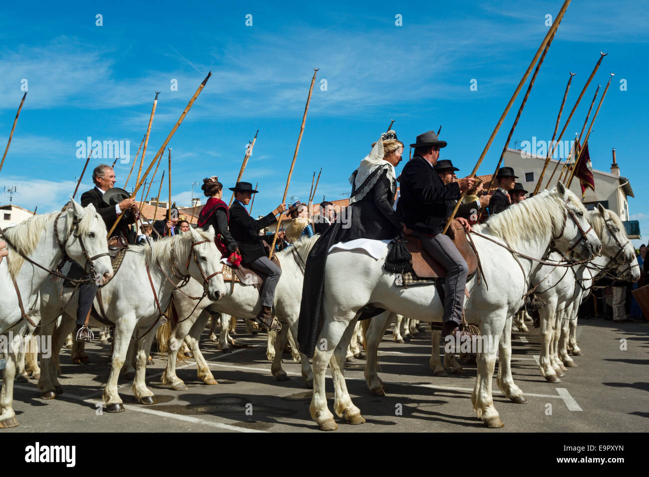 Traditional Costume,Gardians 's Celebration, Arles, Camargue, France Stock Photo