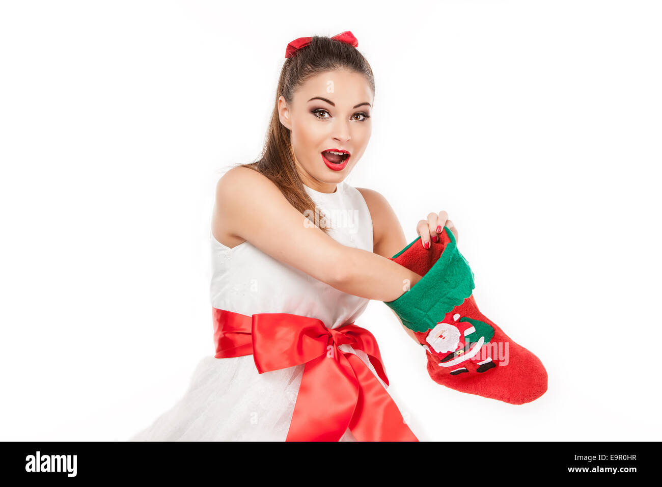 Christmas stocking with gifts hi-res stock photography and images - Alamy