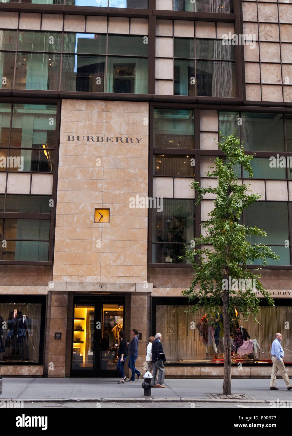 A view of a Burberry store in New York Stock Photo