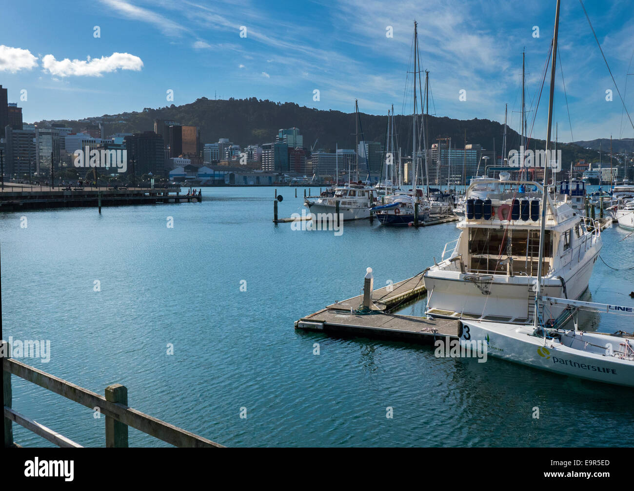 big yacht in wellington harbour