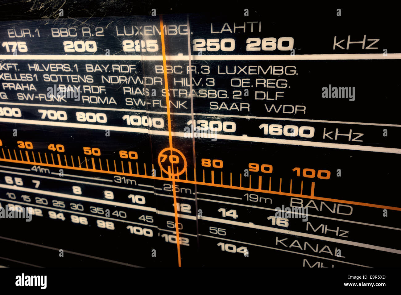 Old radio dial Stock Photo Alamy