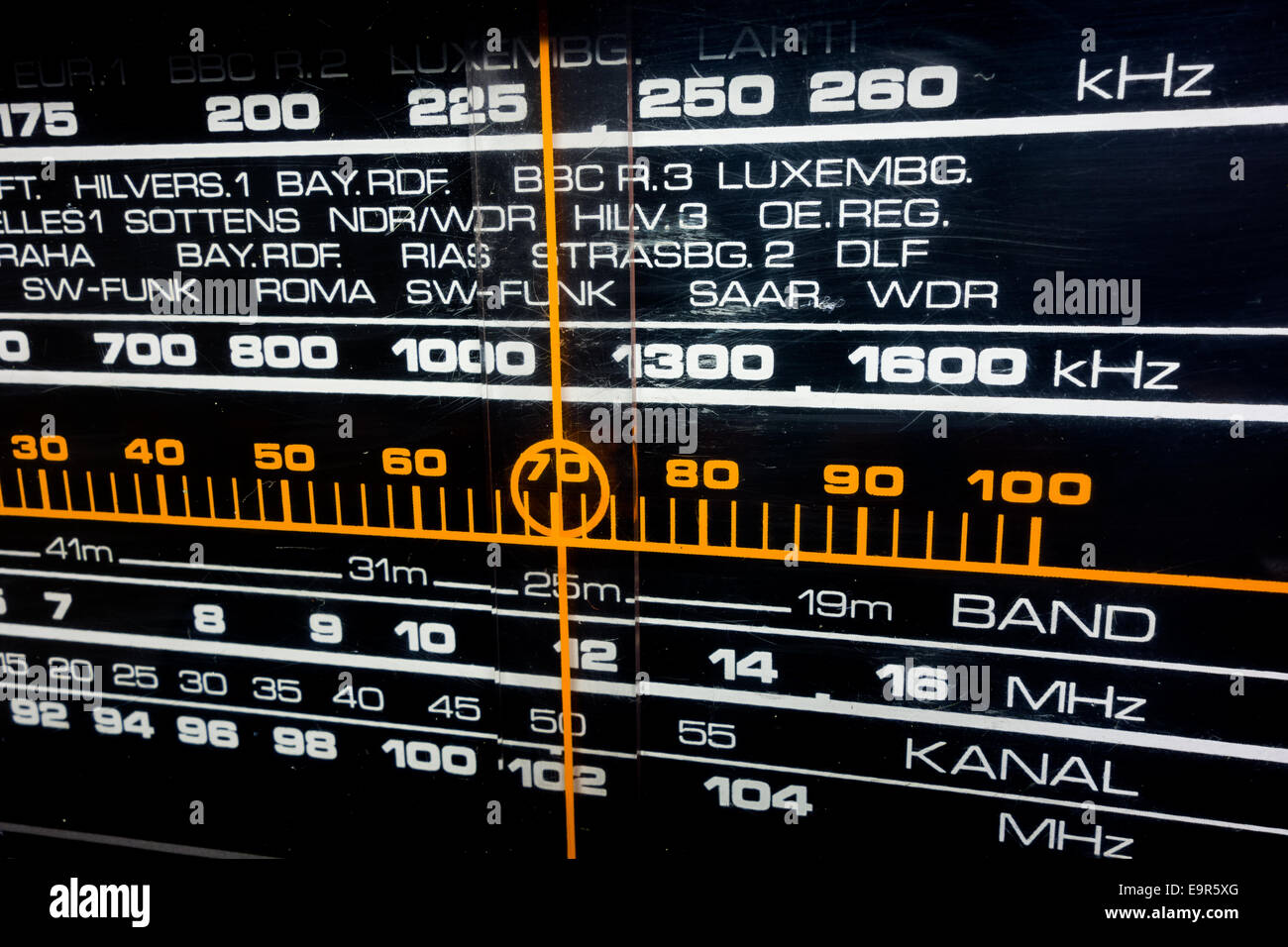 Old radio dial Stock Photo Alamy