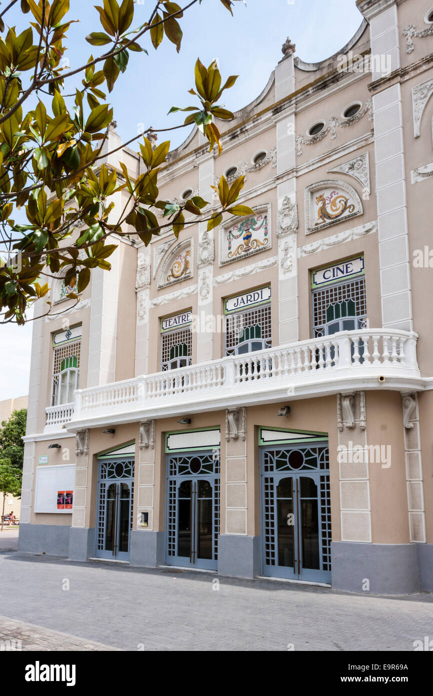 Teatre Jardi cinema designed by architect Llorenç Ros i Costa in Figueres, Spain, Europe Stock Photo