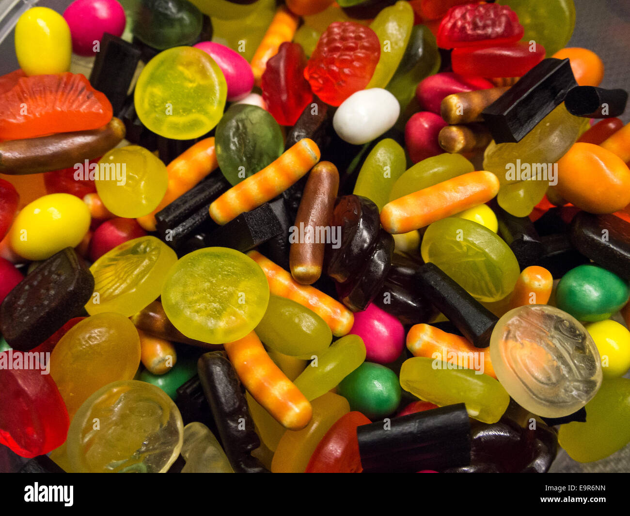 Close up macro of Haribo Matador mix sweets (candies) Stock Photo