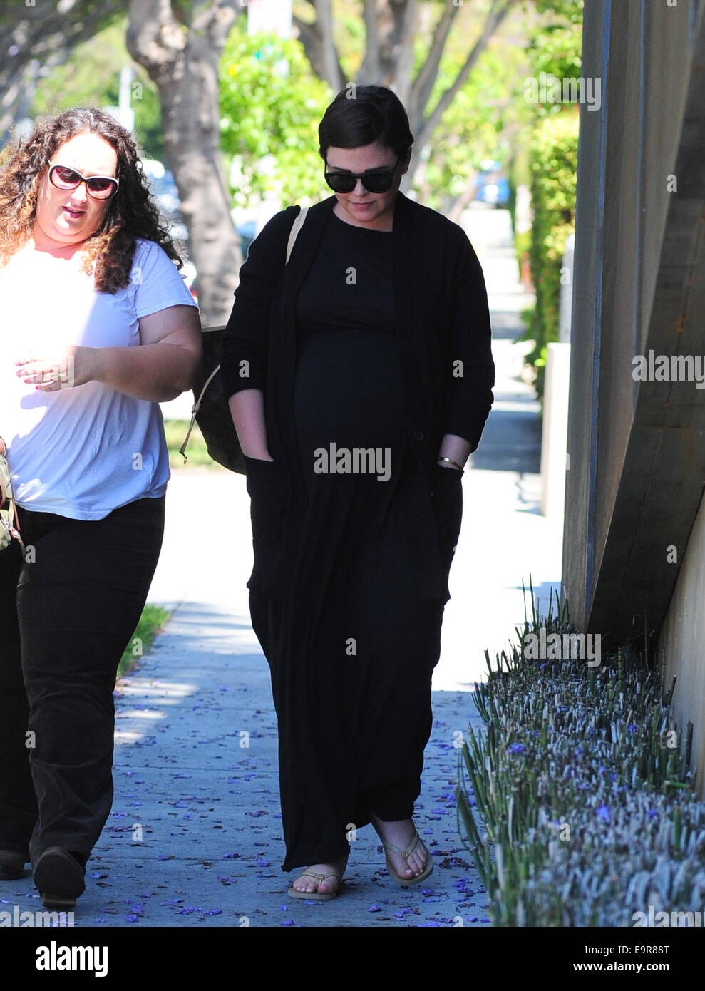 Heavily pregnant Ginnifer Goodwin out shopping for designer babywear at